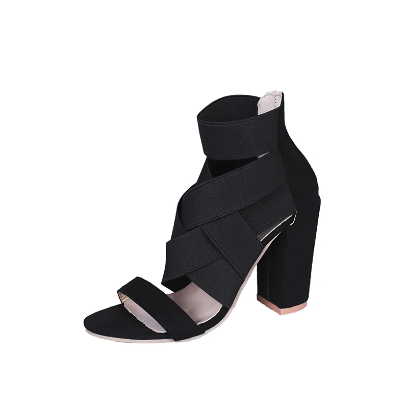 Women's Open Toe Sandals Ankle Strap Solid Color Sexy Faddish Stretch Fabric Design Super High Thick Heel Summer Party Sandals
Women's Open Toe Sandals Ankle Strap Solid Color Sexy Faddish Stretch Fabric Design Super High Thick Heel Summer Party Sandals