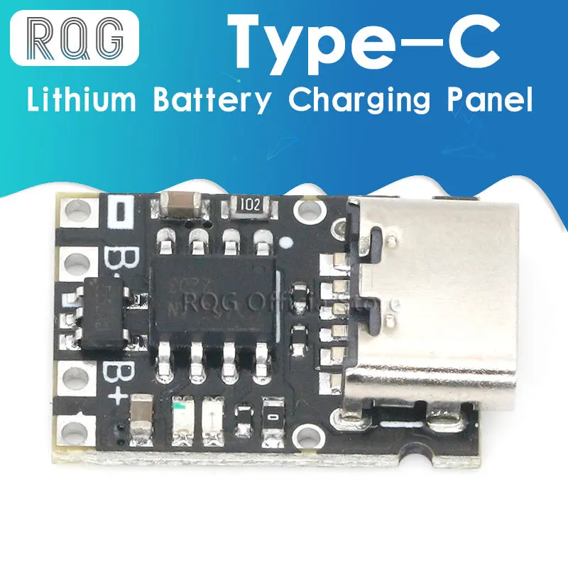 

Ultra-Small Lithium Battery Charging Panel 1A Ternary Lithium Battery 3.7V4.2V Charger Module Type-C With Protection Board