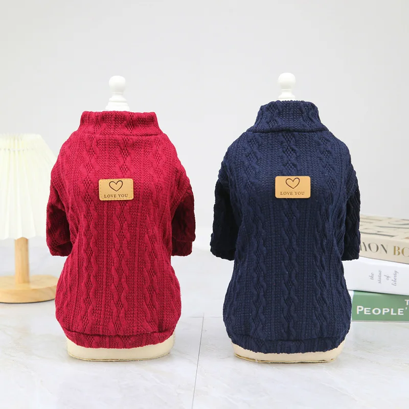 Winter Pet Dog Sweaters Four-color Soft High Collar Design Sweater Fashion Clothing for Small Dog Warm Puppy Kitten Coat Sweater
Winter Pet Dog Sweaters Four-color Soft High Collar Design Sweater Fashion Clothing for Small Dog Warm Puppy Kitten Coat Sweater