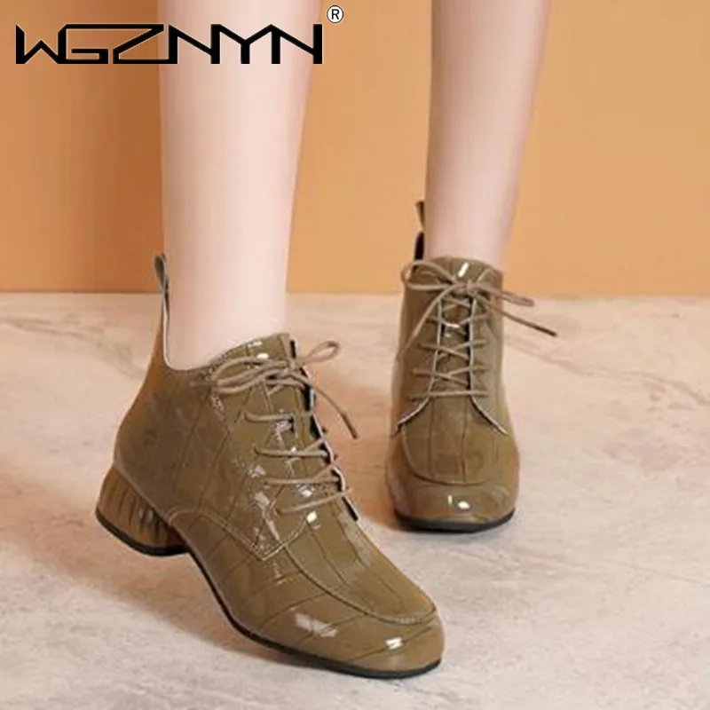 Classic Lace Up Women Patent Leather Pumps Solid Color Thick Heels Round Toe Spring Shoes Designer Brand Luxury Women Shoes 2022
Classic Lace Up Women Patent Leather Pumps Solid Color Thick Heels Round Toe Spring Shoes Designer Brand Luxury Women Shoes 2022