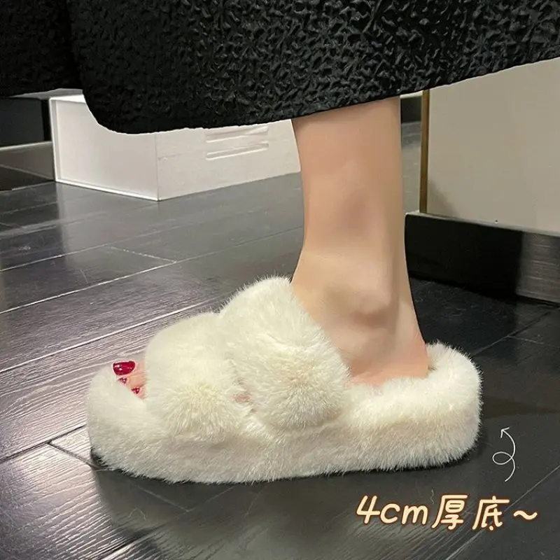 Hairy Slippers for Women Faux Fur Flats Slippers Autumn Winter Warm Indoor Home Girls Open Toe Furry Plush Slides Shoes
Hairy Slippers for Women Faux Fur Flats Slippers Autumn Winter Warm Indoor Home Girls Open Toe Furry Plush Slides Shoes