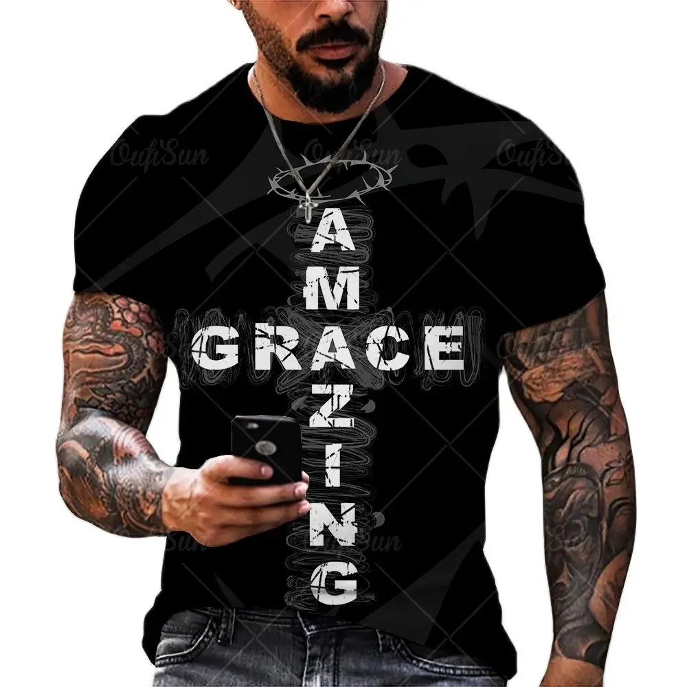Jesus Cross 3D Printing Short Sleeve T-Shirt Men's Casual O Neck Shirt Street Fashion Quick Dry Breathable Hot Sale Clothes
Jesus Cross 3D Printing Short Sleeve T-Shirt Men's Casual O Neck Shirt Street Fashion Quick Dry Breathable Hot Sale Clothes