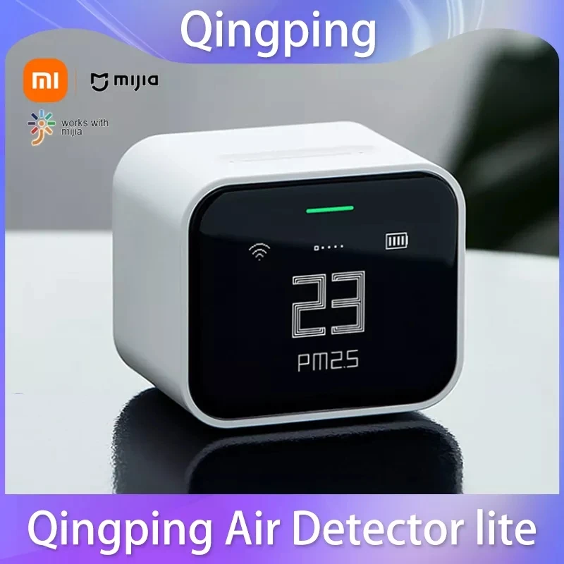 

Qingping Air Detector lite Retina Touch IPS Screen Touch Operation pm2.5 Mi home APP Control Air Monitor work with apple Homekit