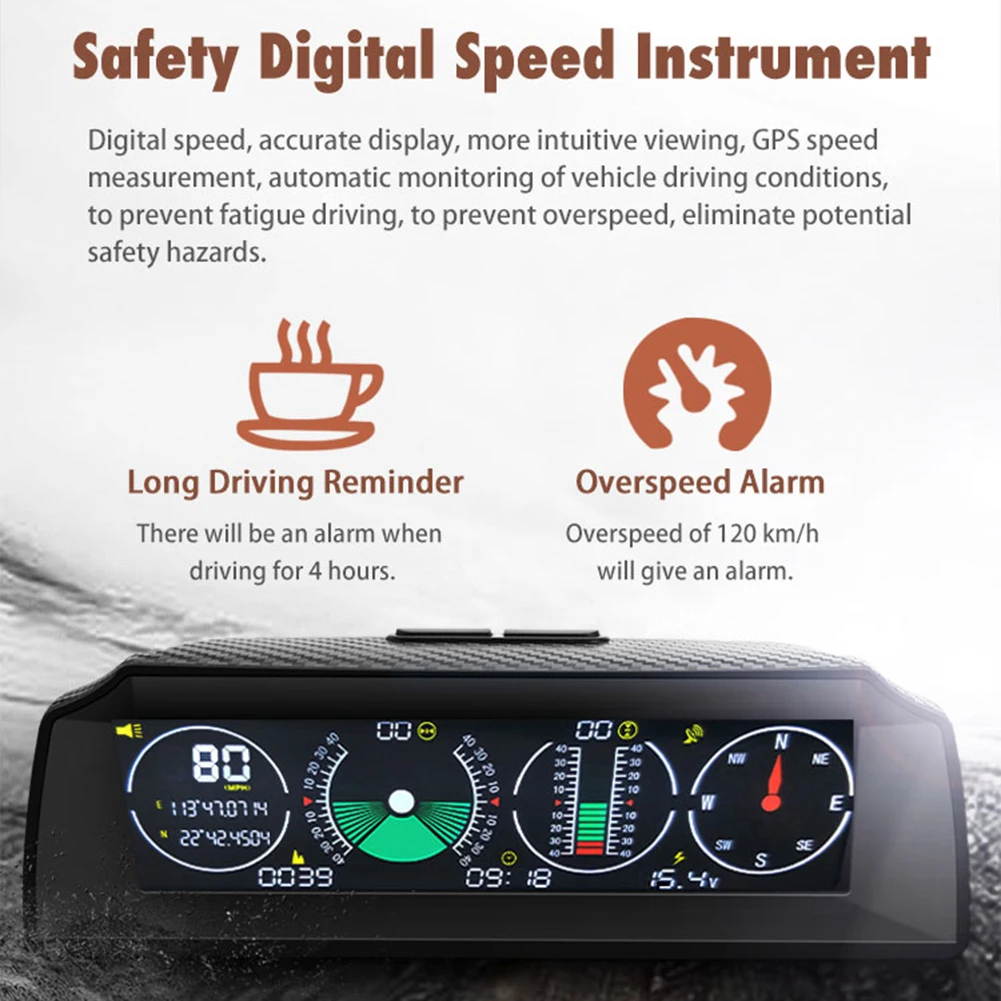 X90 Automotive Car Digital GPS Speedometer HUD MPH KM/h Inclinometer Compass Head Up Displays Car Speed Projector Parts
X90 Automotive Car Digital GPS Speedometer HUD MPH KM/h Inclinometer Compass Head Up Displays Car Speed Projector Parts