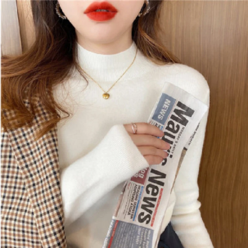 Winter Clothes Women's 2022 New Semi High Collar Bottoming Sweater Knitted Sweater with Long Sleeve Fitting Pullover
Winter Clothes Women's 2022 New Semi High Collar Bottoming Sweater Knitted Sweater with Long Sleeve Fitting Pullover