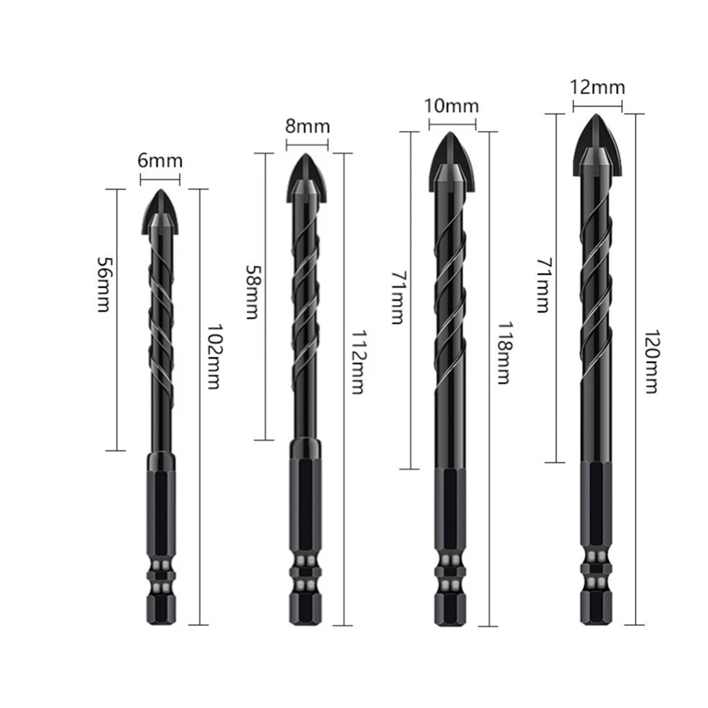 4Pcs Drill Bit Carbide Hexagonal Handle 100/112/118/120mm Electric Drill Parts Spare Tools For Tile Wood Plastic Ceramic
4Pcs Drill Bit Carbide Hexagonal Handle 100/112/118/120mm Electric Drill Parts Spare Tools For Tile Wood Plastic Ceramic