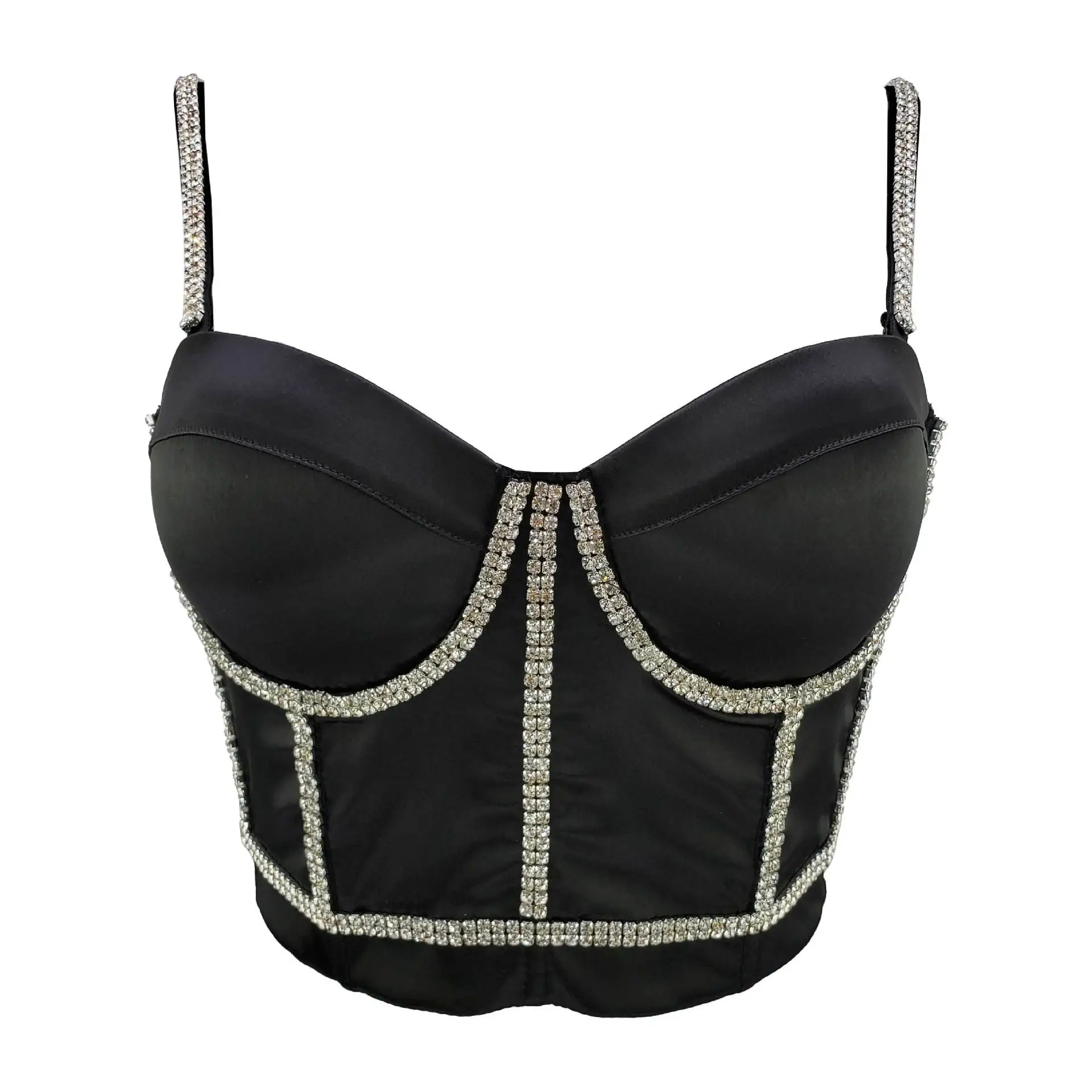 3 Colors Women Sexy Designer Crystal Diamonds Black White Red Cotton Camisole Tops 2021 High Street Short Camis Crop Tops 
3 Colors Women Sexy Designer Crystal Diamonds Black White Red Cotton Camisole Tops 2021 High Street Short Camis Crop Tops