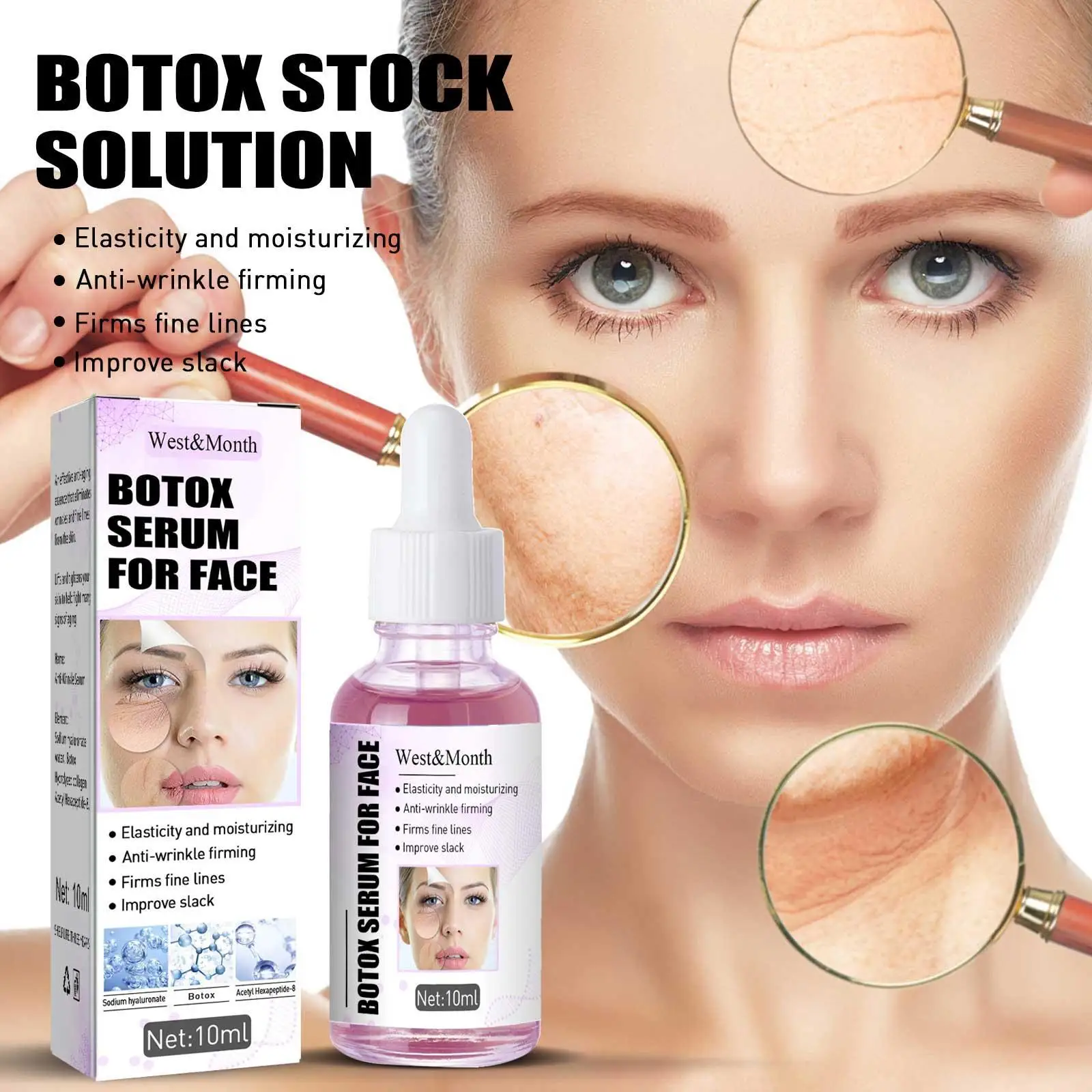 Sodium Hyaluronate Anti-Wrinkle Serum Lifting Firming Face Essence Collagen Anti-Aging Fade Fine Lines Repair Tighten Skin Care
Sodium Hyaluronate Anti-Wrinkle Serum Lifting Firming Face Essence Collagen Anti-Aging Fade Fine Lines Repair Tighten Skin Care