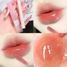 New 6 Colors Mirror Jelly Lip Gloss Moisturizing Water Glossy Liquid Lipstick Waterproof Lasting Red Tint Lips Makeup Cosmetics