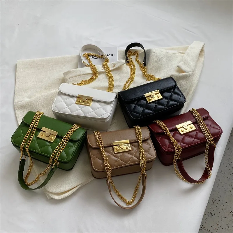 Bags For Women Summer Chain Square Diamond Checked Leather Women's Shoulder Crossbody Bag Bolsa Feminina Bolso Mujer Tote Bag 
Bags For Women Summer Chain Square Diamond Checked Leather Women's Shoulder Crossbody Bag Bolsa Feminina Bolso Mujer Tote Bag