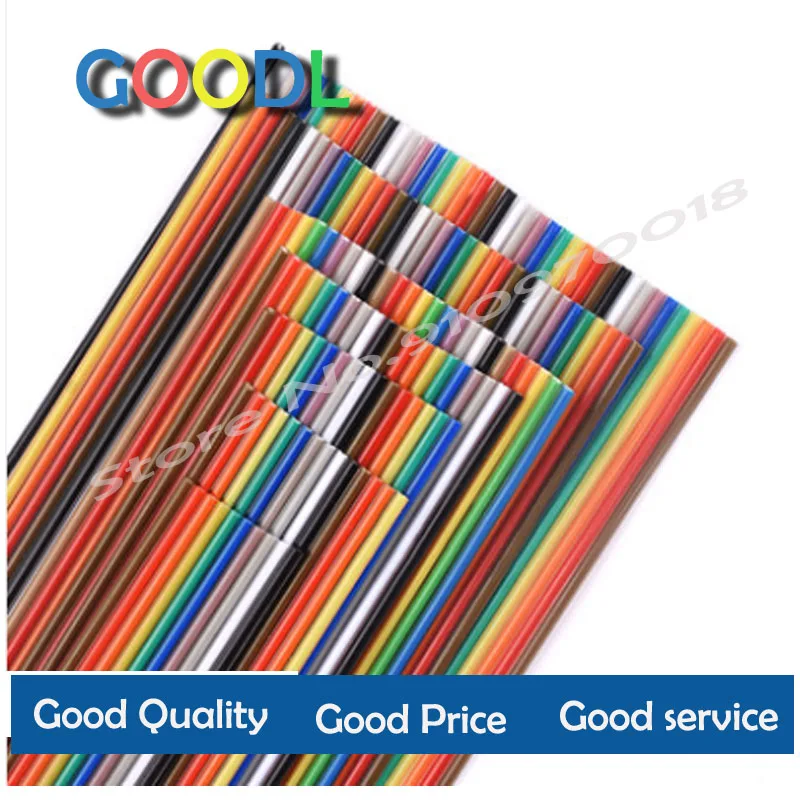 

1Meter 10P/12P/14P/16P/20P/26P/34P/40P/50P 1.27mm PITCH Color Flat Ribbon Cable Rainbow DuPont Wire for FC Dupont Connector