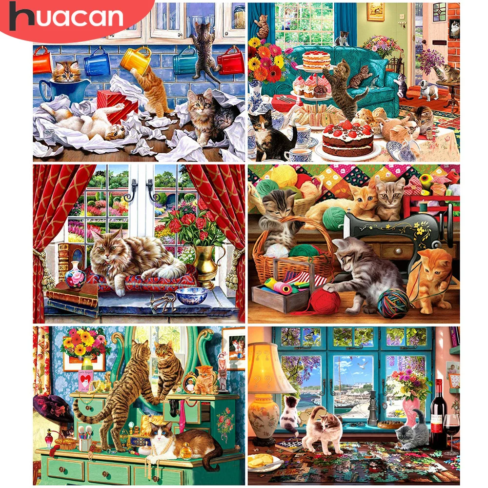 HUACAN DIY Diamond Painting Animal Full Square Diamond Embroidery Cat 5D Mosaic Rhinestone Cross Stitch Wall Art
HUACAN DIY Diamond Painting Animal Full Square Diamond Embroidery Cat 5D Mosaic Rhinestone Cross Stitch Wall Art