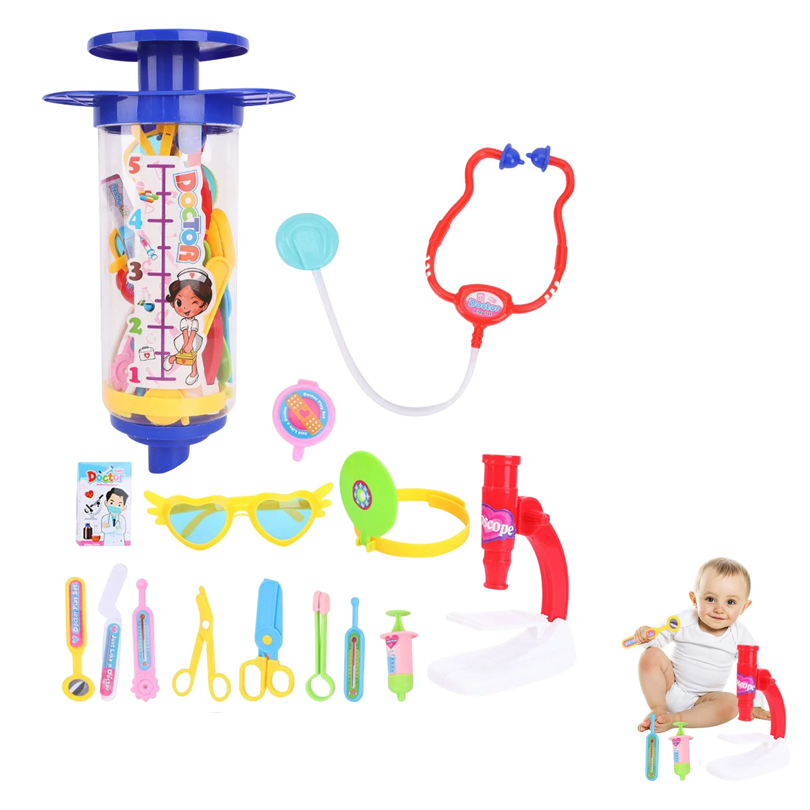 Doctor Kit For Kids Pretend & Play Doctor Set Toddler Interactive Doctor Tools Toys Portable Sensory Cognitive Toy Gift For
Doctor Kit For Kids Pretend & Play Doctor Set Toddler Interactive Doctor Tools Toys Portable Sensory Cognitive Toy Gift For