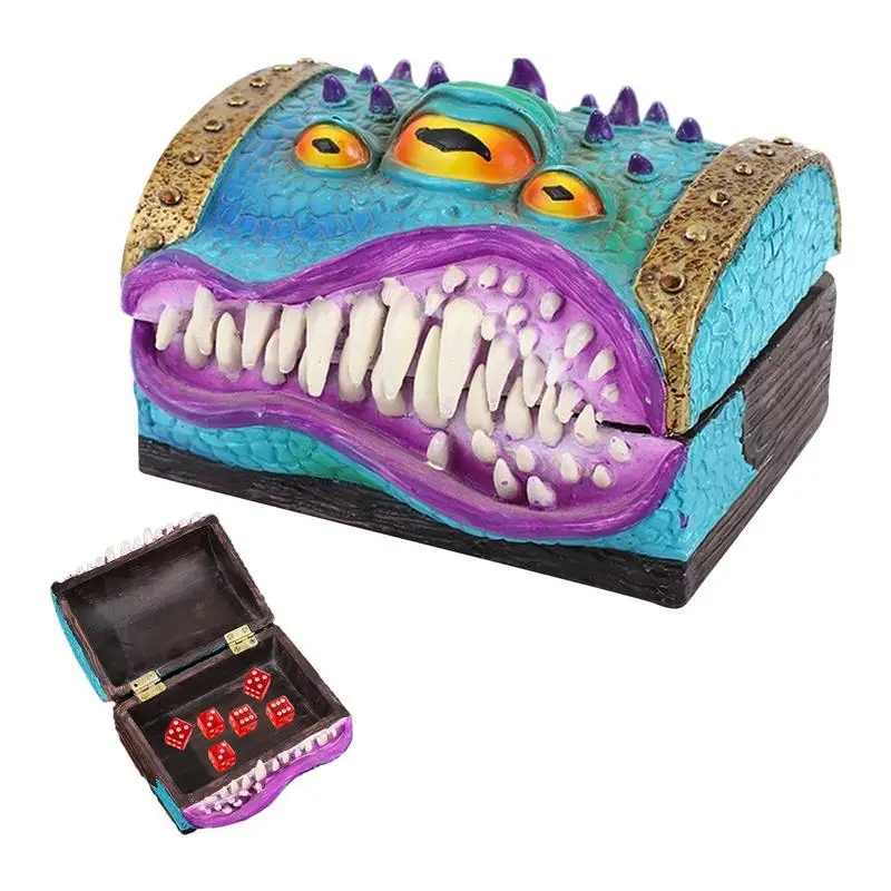 Mimic Dice Case Mimic Chest Figure RPG Waterproof Dice Storage And Display Box With Fangs And Three Eyes For Resin Tricky Toy
Mimic Dice Case Mimic Chest Figure RPG Waterproof Dice Storage And Display Box With Fangs And Three Eyes For Resin Tricky Toy