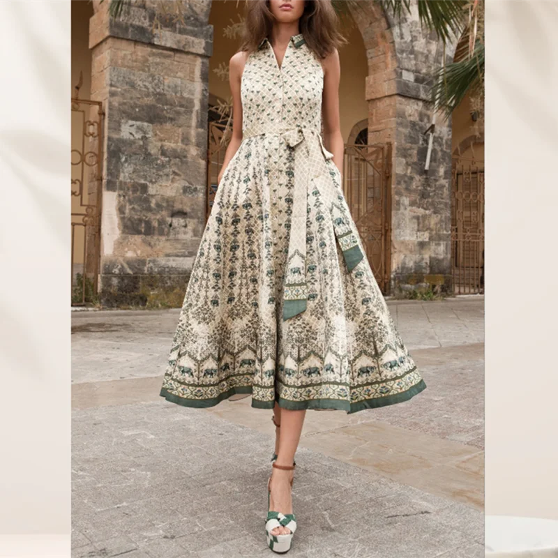 Temperament Versatile Vestido Printed Dresses Woman For Summer Office Lady Robe Slim Simple Midi Dress Elegant Casual Dress
Temperament Versatile Vestido Printed Dresses Woman For Summer Office Lady Robe Slim Simple Midi Dress Elegant Casual Dress
