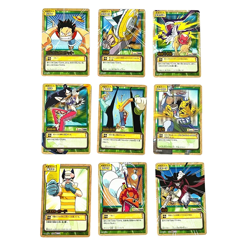 One Piece Monkey D. Luffy Krieg Chopper Sanji Dracule Mihawk Gilding Flash Card ACG Anime Game Collection Cards Gift Toys
One Piece Monkey D. Luffy Krieg Chopper Sanji Dracule Mihawk Gilding Flash Card ACG Anime Game Collection Cards Gift Toys