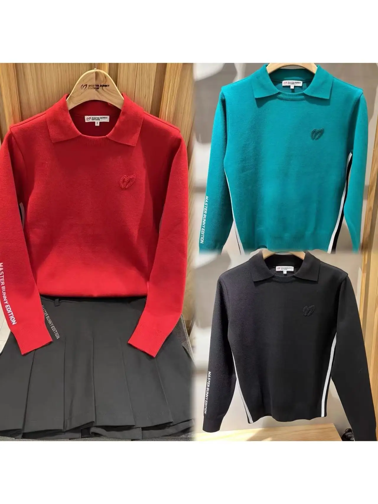 Korean Golf Ladies Fall/Winter New Sports Fashion Long Sleeve Top Stretch Slim Slim Lapel Knit
Korean Golf Ladies Fall/Winter New Sports Fashion Long Sleeve Top Stretch Slim Slim Lapel Knit