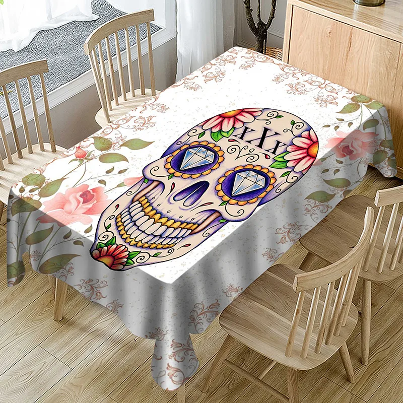 

Colourful Patterned Waterproof Tablecloth Home Kitchen Decoration Rectangular Dining Table Cover Stain Resistant Table Mat Table