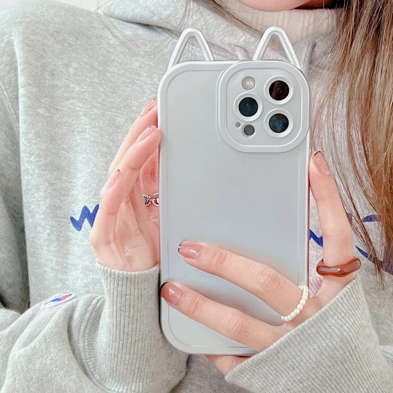 Cute Cartoon Cat Ear Soft Phone Case For iPhone 13 Pro Max 12 11 XS Max X XR 7 8 Plus Electroplate Silicone Shockproof Cover
Cute Cartoon Cat Ear Soft Phone Case For iPhone 13 Pro Max 12 11 XS Max X XR 7 8 Plus Electroplate Silicone Shockproof Cover