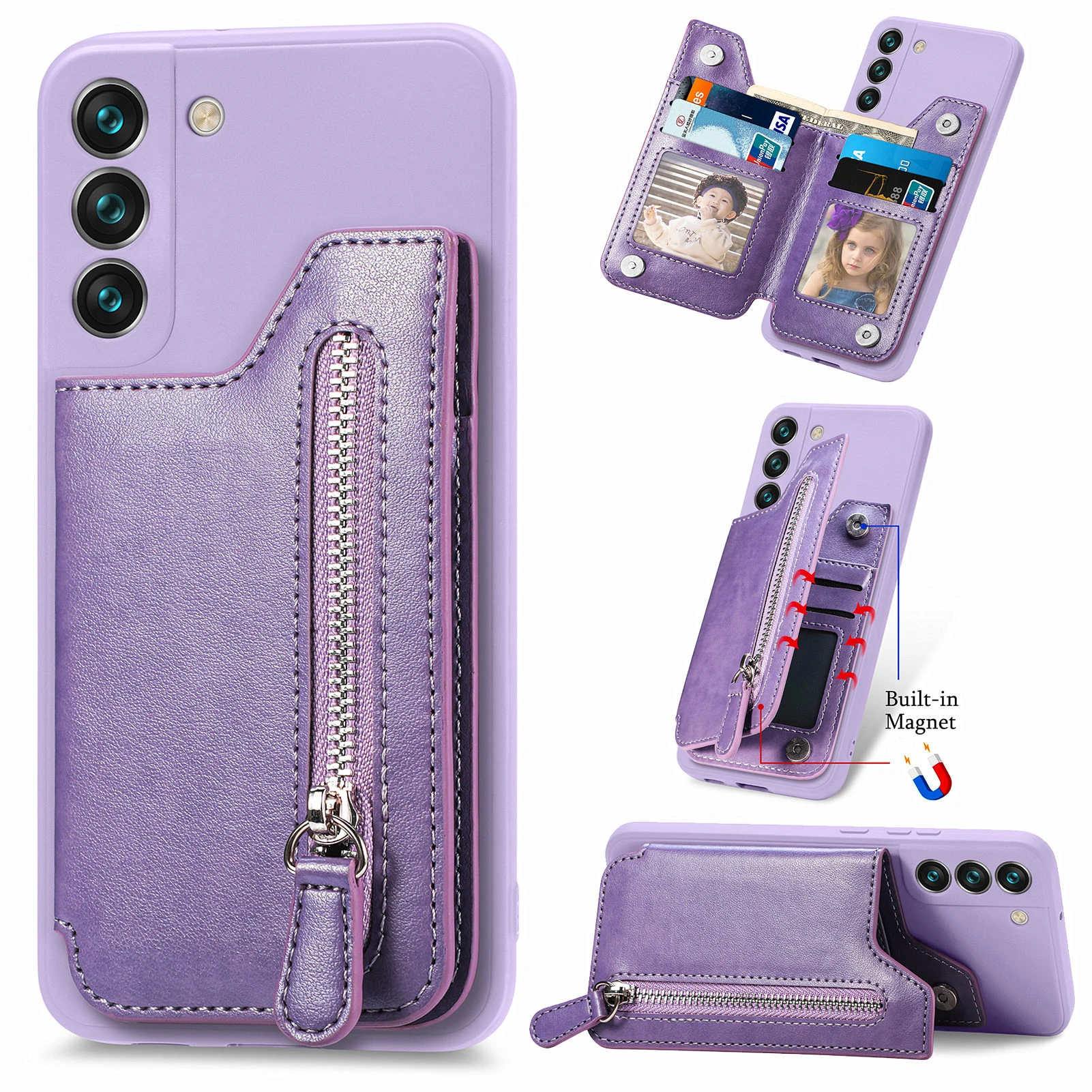 Zipper Wallet Cards Solt Leather Case For Samsung Galaxy S23 S22 Ultra S21 S20 FE Note20 A73 A53 A52 A23 A33 Card Holder Cover
Zipper Wallet Cards Solt Leather Case For Samsung Galaxy S23 S22 Ultra S21 S20 FE Note20 A73 A53 A52 A23 A33 Card Holder Cover