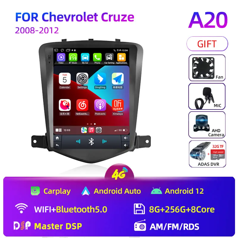 Для Chevrolet Cruze 2008-2012 Carplay Android 12 автомобильный радиоприемник мультимедийный видеоплеер навигация головное устройство стерео 2Din аудио
Для Chevrolet Cruze 2008-2012 Carplay Android 12 автомобильный радиоприемник мультимедийный видеоплеер навигация головное устройство стерео 2Din аудио
