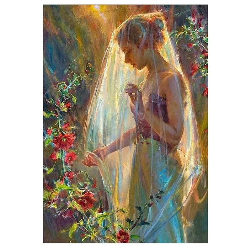 DIY наборы для алмазной живописи для взрослых, полный набор для рисования с кристаллами Стразы для украшения дома Veil Girl
DIY наборы для алмазной живописи для взрослых, полный набор для рисования с кристаллами Стразы для украшения дома Veil Girl