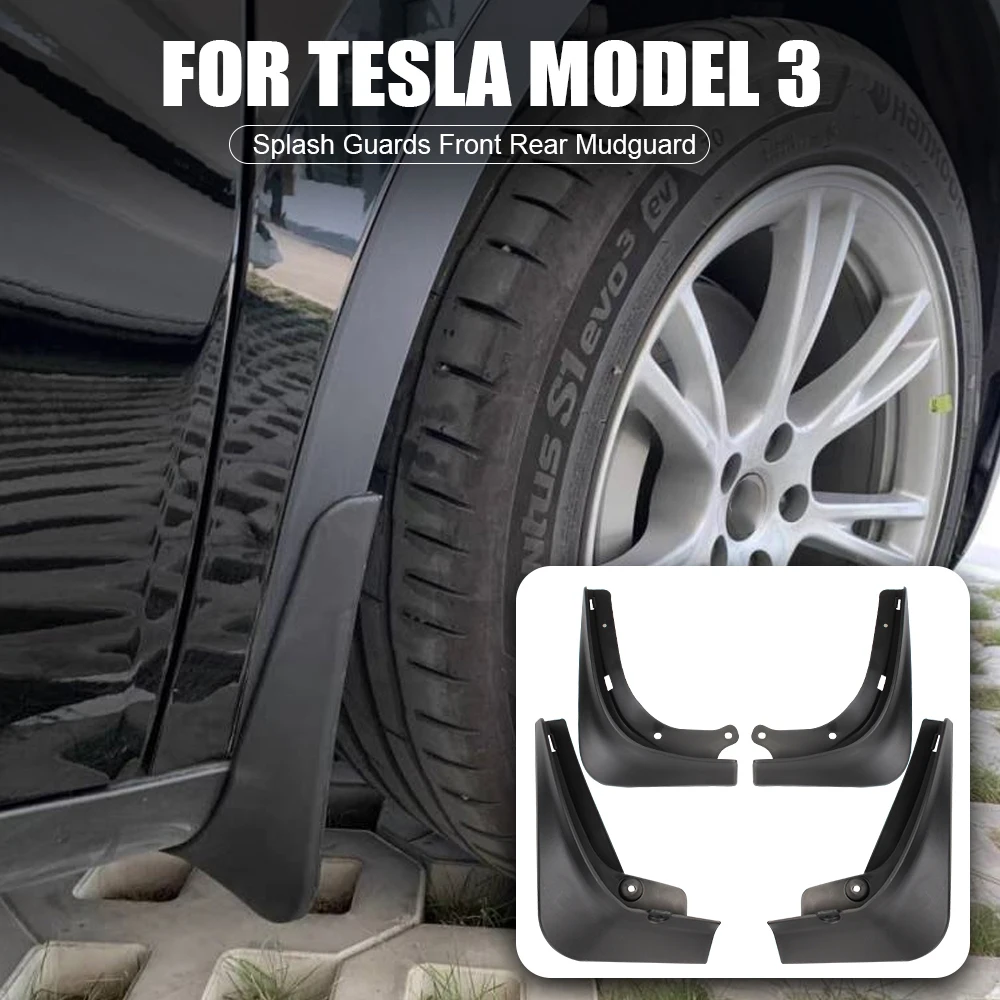 Car Splash Guards Mudguards Fender Set Front Rear Wheel Mud Flaps No Drilling Vehicles Accessories For Tesla Model 3 2016-2021
Car Splash Guards Mudguards Fender Set Front Rear Wheel Mud Flaps No Drilling Vehicles Accessories For Tesla Model 3 2016-2021