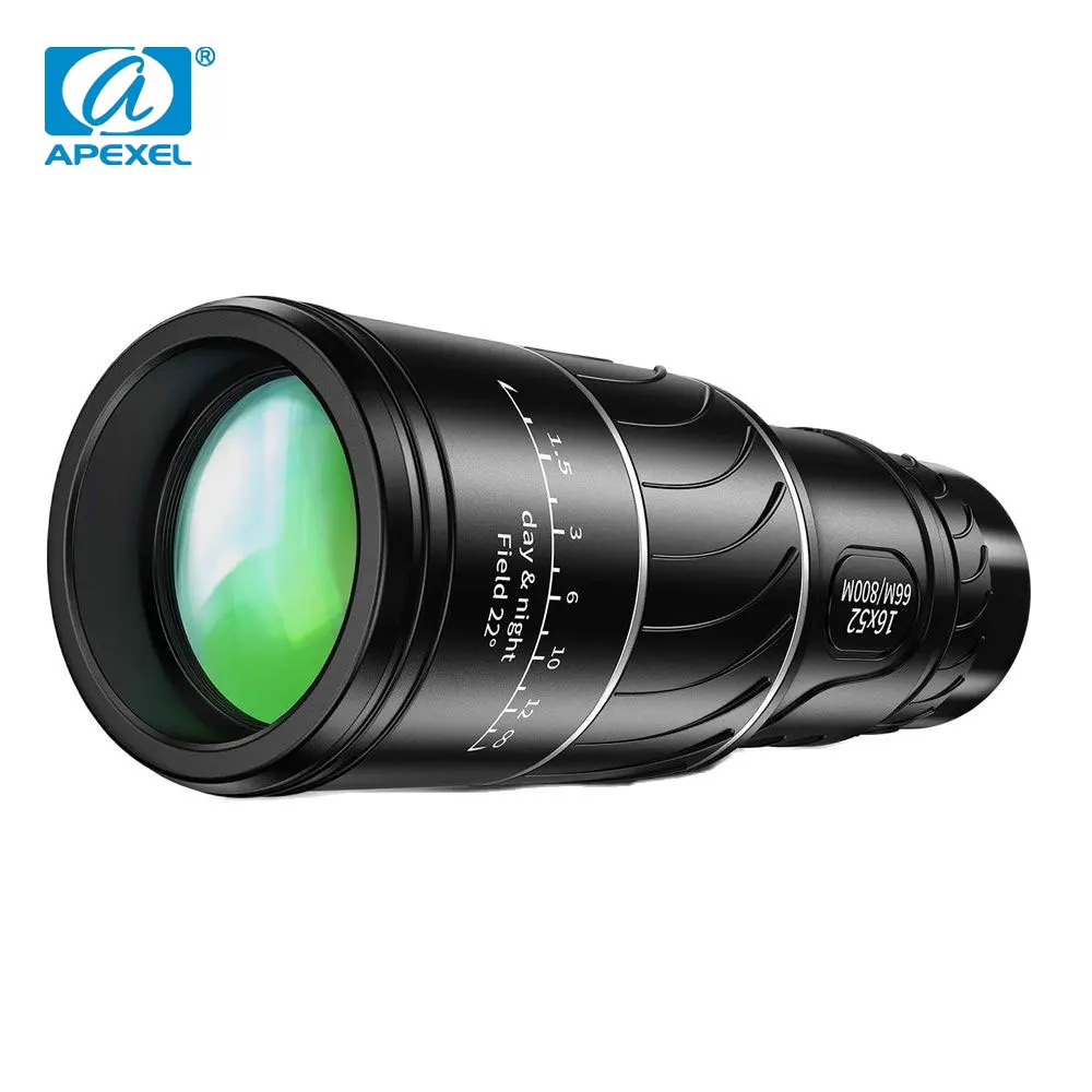 Профессиональный телескоп APEXEL HD 16X52, 66 /800 м, пластиковый Монокуляр высокой мощности, бинокль для охоты, занятий спортом на открытом воздухе, ...
Профессиональный телескоп APEXEL HD 16X52, 66 /800 м, пластиковый Монокуляр высокой мощности, бинокль для охоты, занятий спортом на открытом воздухе, ...