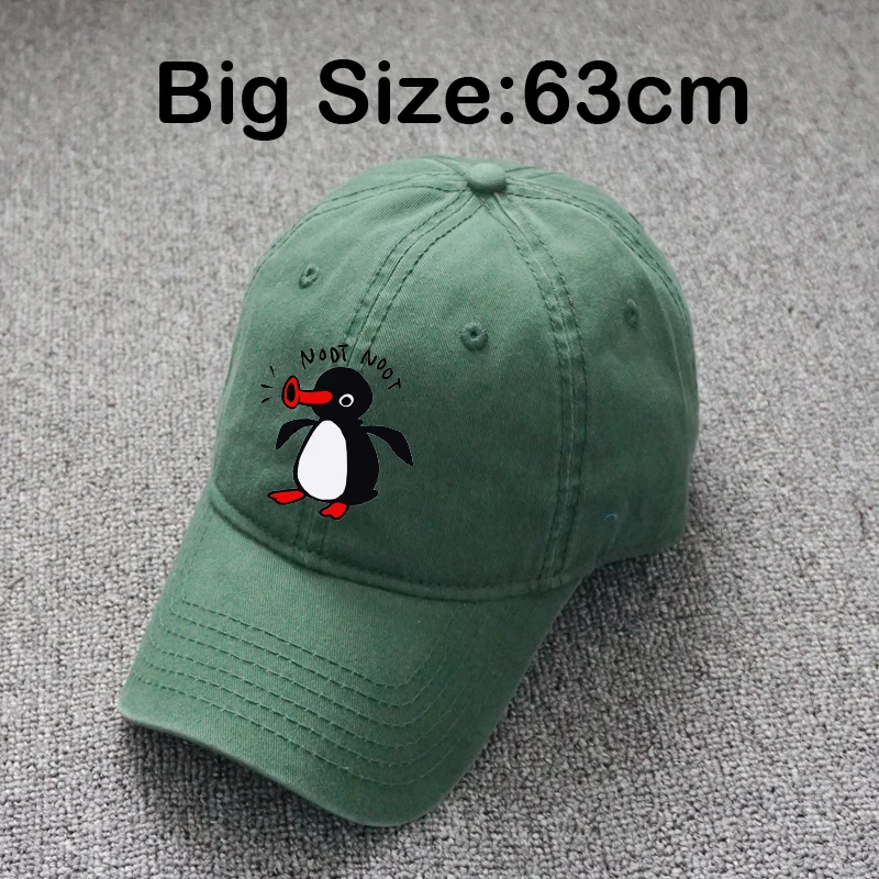 

Хлопковая бейсболка большого размера для мужчин и женщин, кепки для папы с большой головой 60 см 63 см, Снэпбэк кепки с козырьком и защитой пингвина