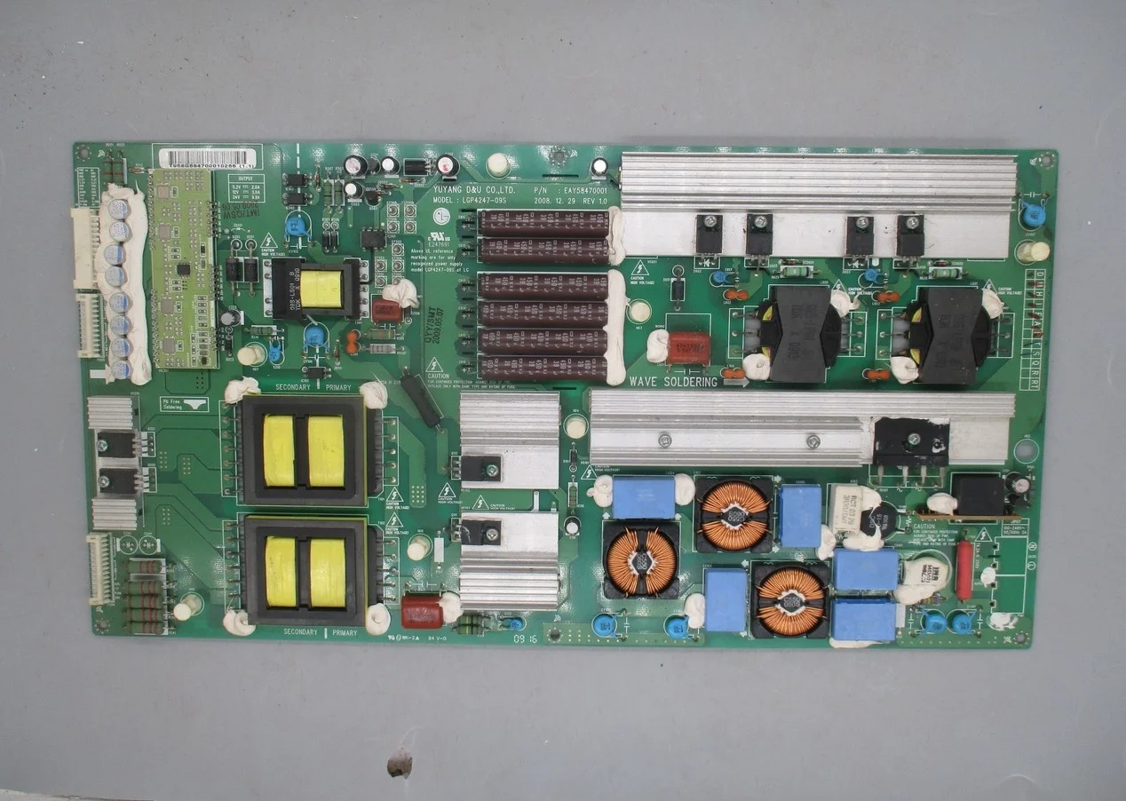 Disassemble for lg 47sl80yd-ca power board eay58470001 for lgp4247-09s 
Disassemble for lg 47sl80yd-ca power board eay58470001 for lgp4247-09s