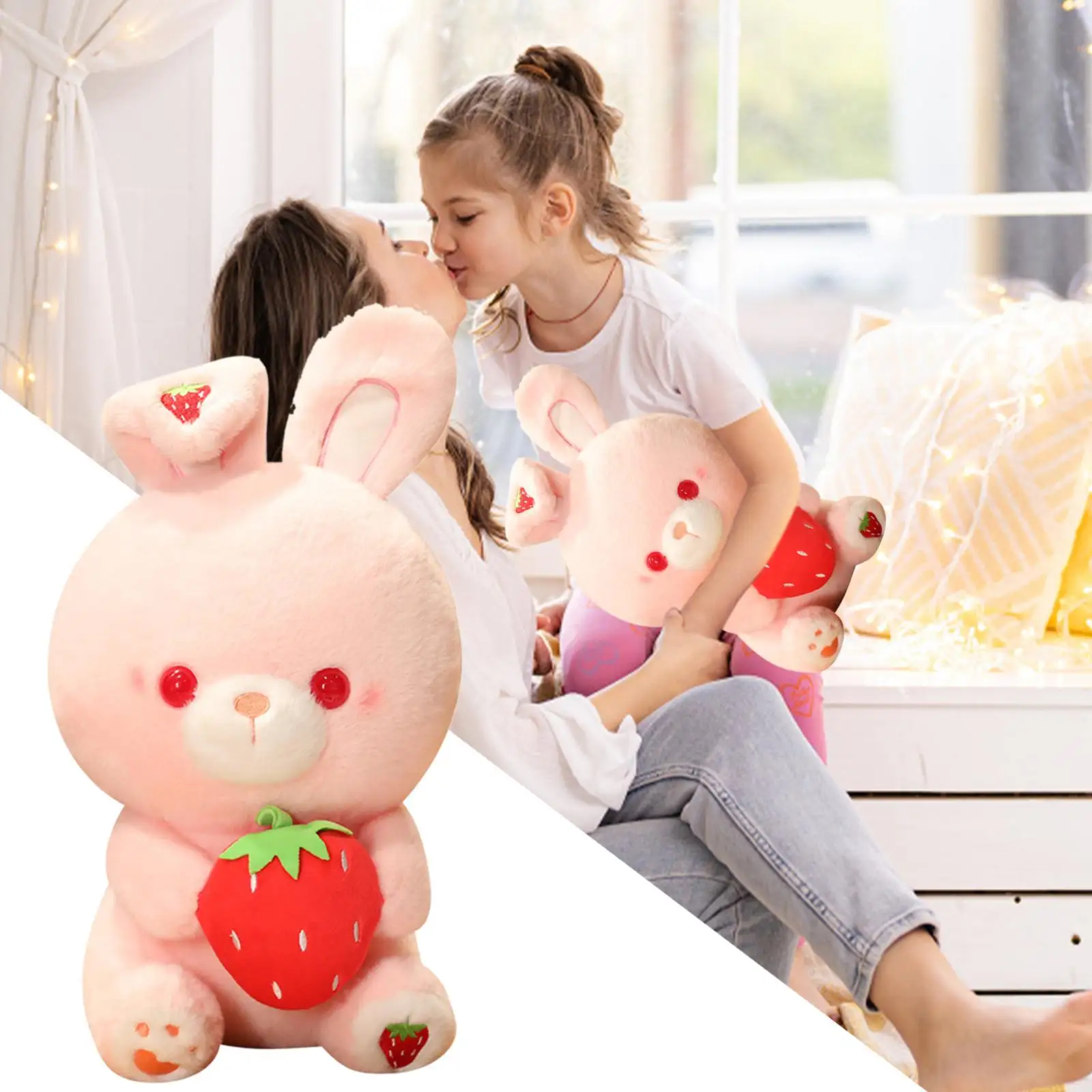 Pink Bunny h Doll Strawberry Bunny Doll Valentine's Day Gift Souvenir Gift For Bunny Person Bladder h 6-ft h
Pink Bunny h Doll Strawberry Bunny Doll Valentine's Day Gift Souvenir Gift For Bunny Person Bladder h 6-ft h