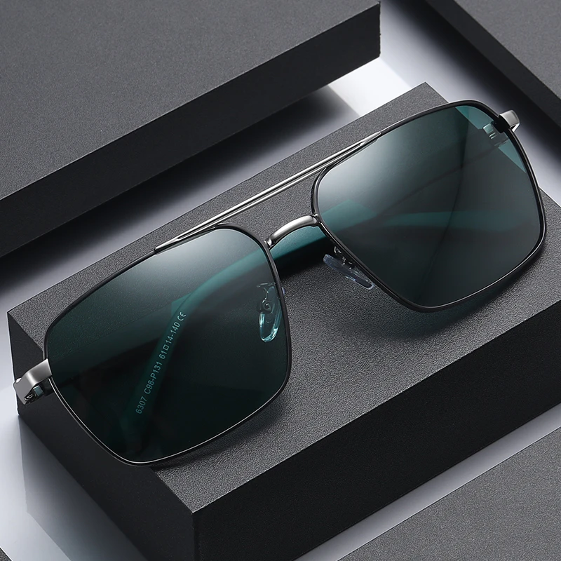 Retro Men's Sunglasses Double Bridge Square Metal Frame Polarized Driving Anti-reflective Eyeglasses
Retro Men's Sunglasses Double Bridge Square Metal Frame Polarized Driving Anti-reflective Eyeglasses