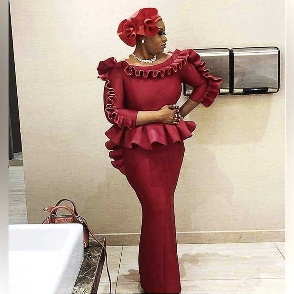 Party Elegant Long Dress African Women New Year Formal Ball Gown Dinner Event Ceremony Prom Evening Ruffle Dresses Autumn Winter
Party Elegant Long Dress African Women New Year Formal Ball Gown Dinner Event Ceremony Prom Evening Ruffle Dresses Autumn Winter