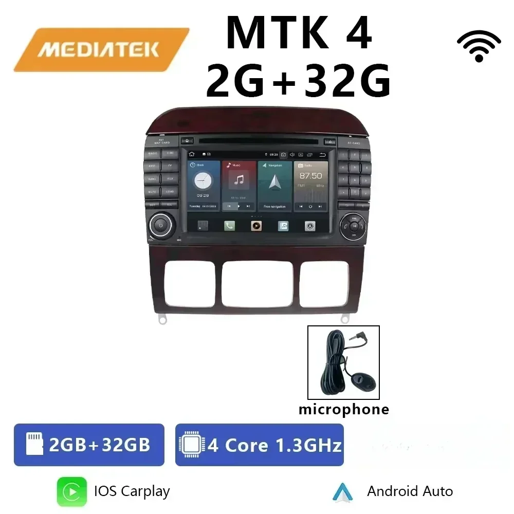 Автомобильный радиоприемник CHSTEK Android 14, мультимедийный плеер Carplay DVD для Mercedes Benz S/CL Class W215 W220 S320 S430 GPS Bluetooth WIFI
Автомобильный радиоприемник CHSTEK Android 14, мультимедийный плеер Carplay DVD для Mercedes Benz S/CL Class W215 W220 S320 S430 GPS Bluetooth WIFI