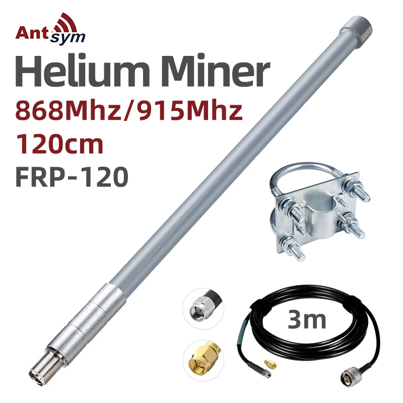 Helium Antenna Fiberglass 868MHz 915MHz LoRaWAN 12 dbi Outdoor Waterproof FRP for HNT Hotspots Miner Bobcat RAK Linxdot Nebra
Helium Antenna Fiberglass 868MHz 915MHz LoRaWAN 12 dbi Outdoor Waterproof FRP for HNT Hotspots Miner Bobcat RAK Linxdot Nebra