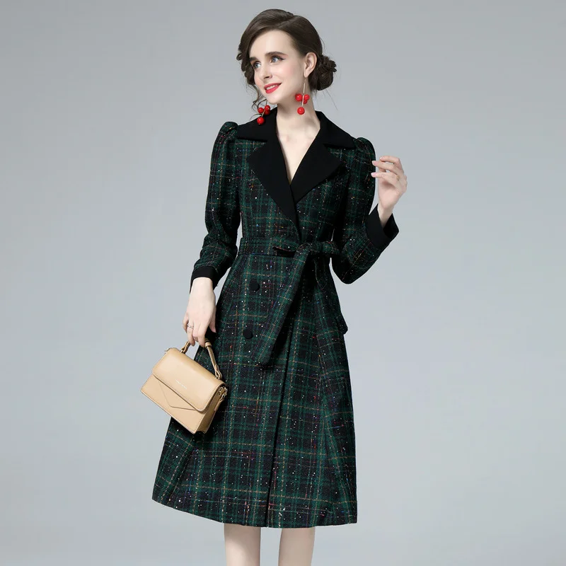 Windbreaker Coat High Quality Designer Autumn Winter New Tweed Women Elegant Fashion Office Party Slim Button Suit Long Jacket
Windbreaker Coat High Quality Designer Autumn Winter New Tweed Women Elegant Fashion Office Party Slim Button Suit Long Jacket