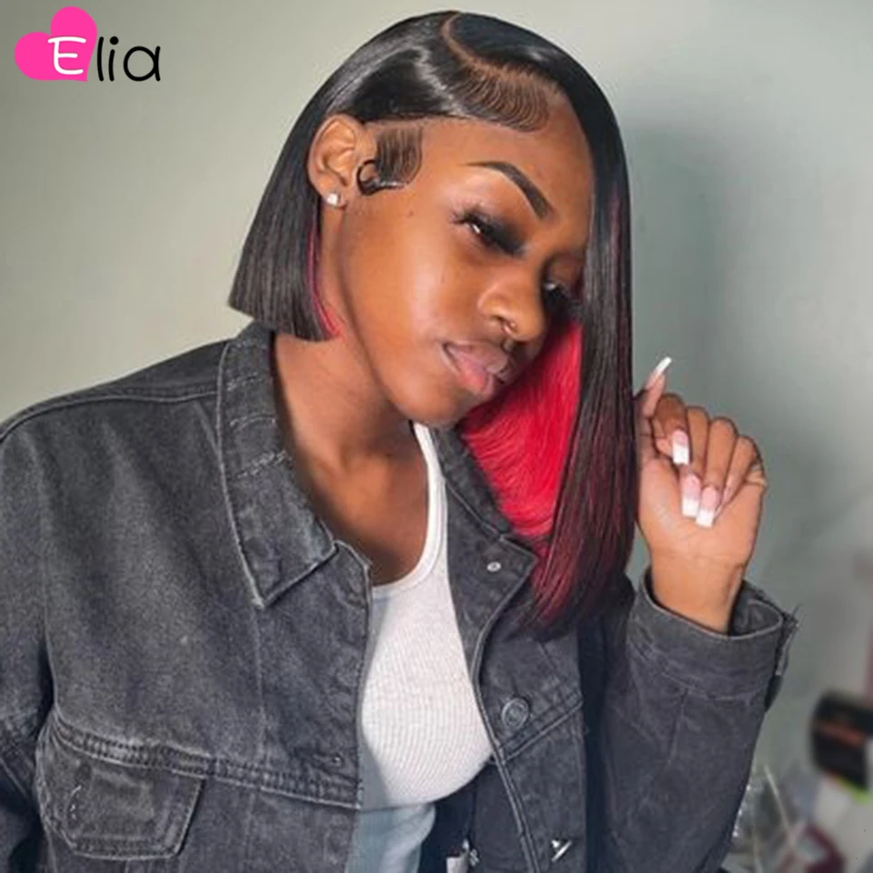 Highlight Red Short Bob Human Hair Wig 13x4 Lace Frontal Wigs for Black Women Pre Plucked Bleached Knots Brazilian Bob Lace Wigs
Highlight Red Short Bob Human Hair Wig 13x4 Lace Frontal Wigs for Black Women Pre Plucked Bleached Knots Brazilian Bob Lace Wigs