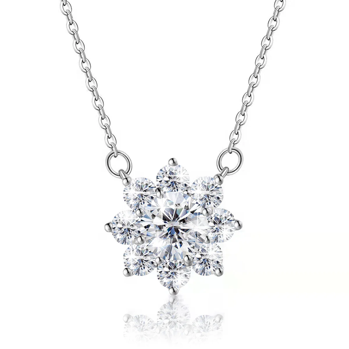 Brilliant Jewelry Moissanite 2ct Round Sun Flower Pendants 925 Sterling Silve Necklace Pendant for Women Trendy Fine Jewelry
Brilliant Jewelry Moissanite 2ct Round Sun Flower Pendants 925 Sterling Silve Necklace Pendant for Women Trendy Fine Jewelry