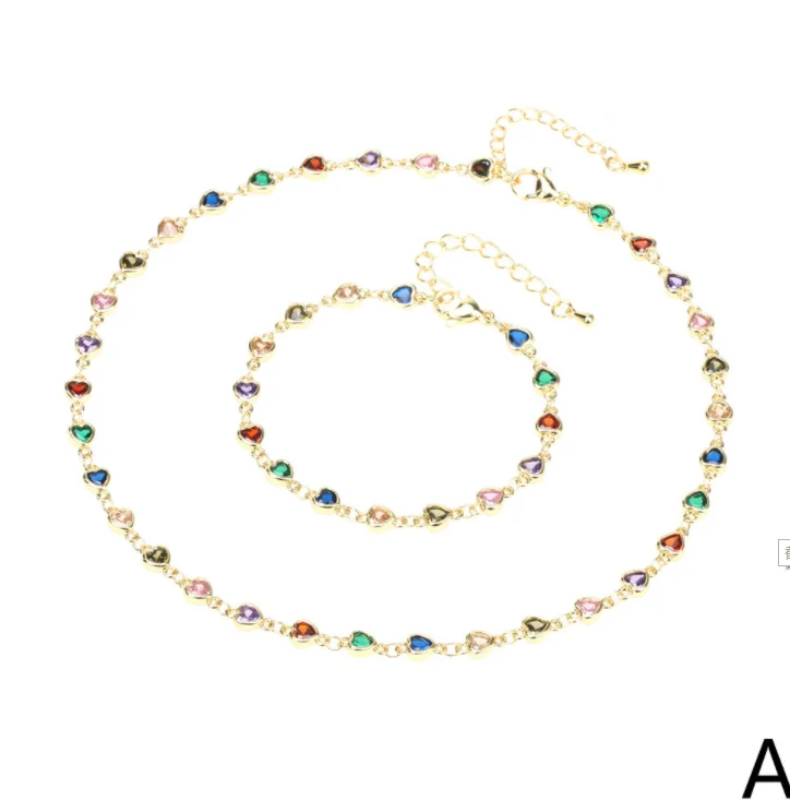 2Set Latest Design Jewelry 18K Gold Plating Shiny CZ Zircon Micro Pave Personality heart Necklace
2Set Latest Design Jewelry 18K Gold Plating Shiny CZ Zircon Micro Pave Personality heart Necklace