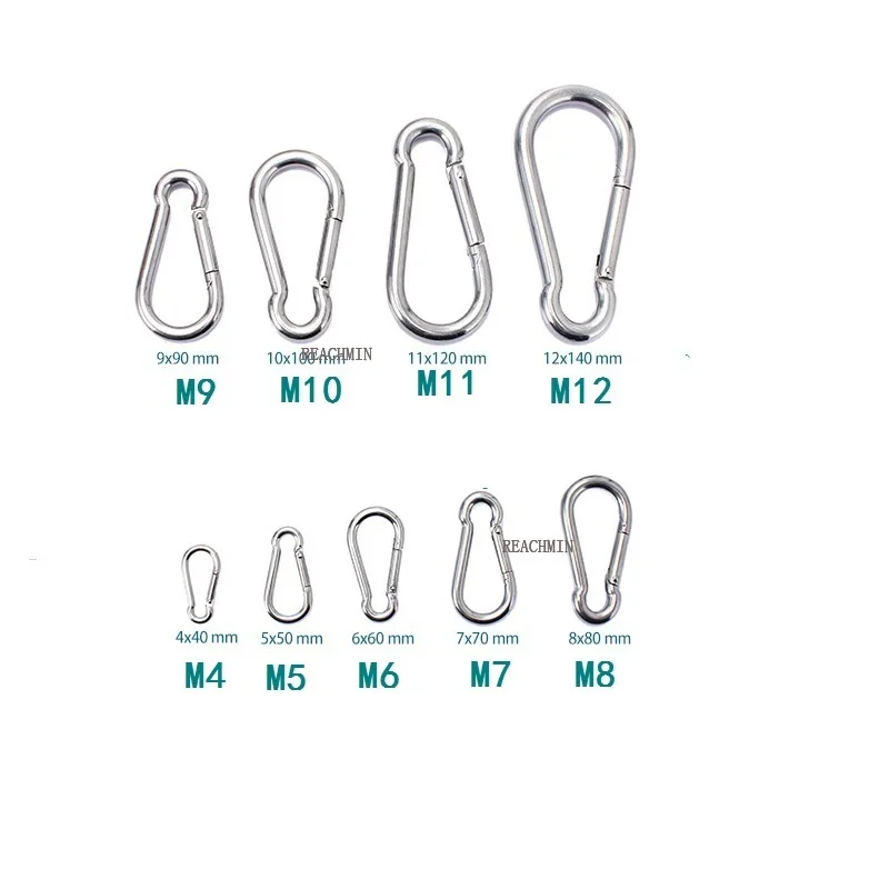 15pcs/20pcs/LOT AISI 304 Stainless Steel M4 M5 M6 M7 M8 M9 M10 304 Carabiner Snap Hook Key Hook Hiking Camping Hook
15pcs/20pcs/LOT AISI 304 Stainless Steel M4 M5 M6 M7 M8 M9 M10 304 Carabiner Snap Hook Key Hook Hiking Camping Hook