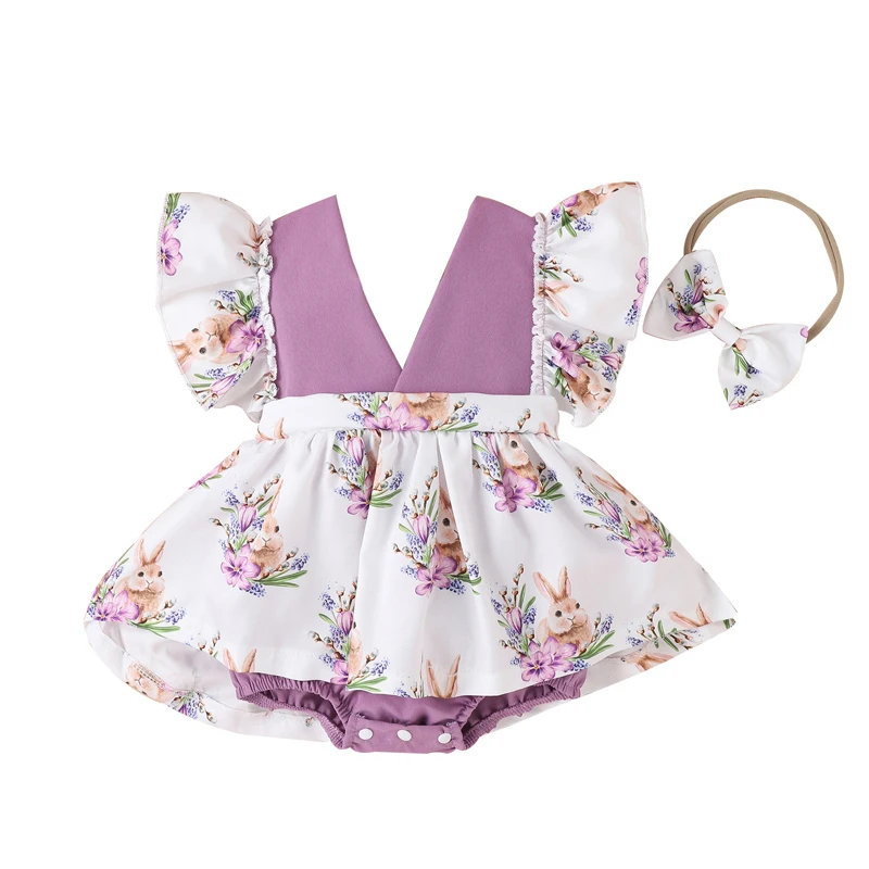 Bmnmsl Baby Girl 2Pcs Easter Outfits, Sleeveless V Neck Romper Dress with Bow Headband Set
Bmnmsl Baby Girl 2Pcs Easter Outfits, Sleeveless V Neck Romper Dress with Bow Headband Set