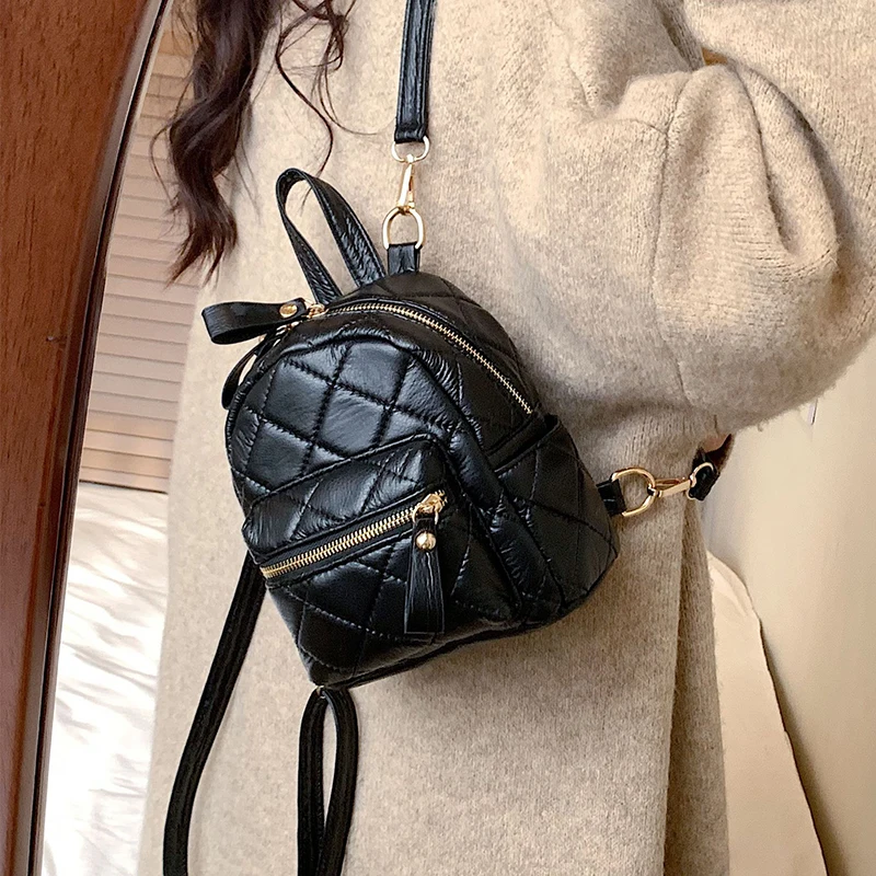 Casual Solid Color Vintage PU Leather Women Backpack Mini rhomboid embroidery Student School Bags Ladies Fashion
Casual Solid Color Vintage PU Leather Women Backpack Mini rhomboid embroidery Student School Bags Ladies Fashion