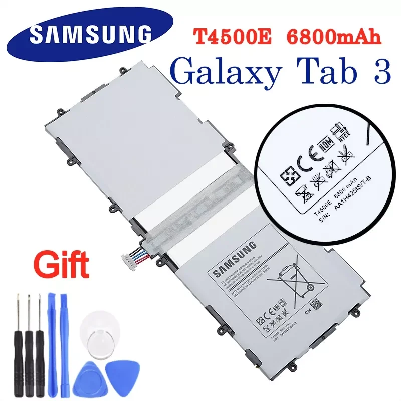T4500E 6800mAh Original Replacement Battery For Samsung GALAXY Tab 3 P5210 P5200 P5220 Genuine Tablet Battery
T4500E 6800mAh Original Replacement Battery For Samsung GALAXY Tab 3 P5210 P5200 P5220 Genuine Tablet Battery