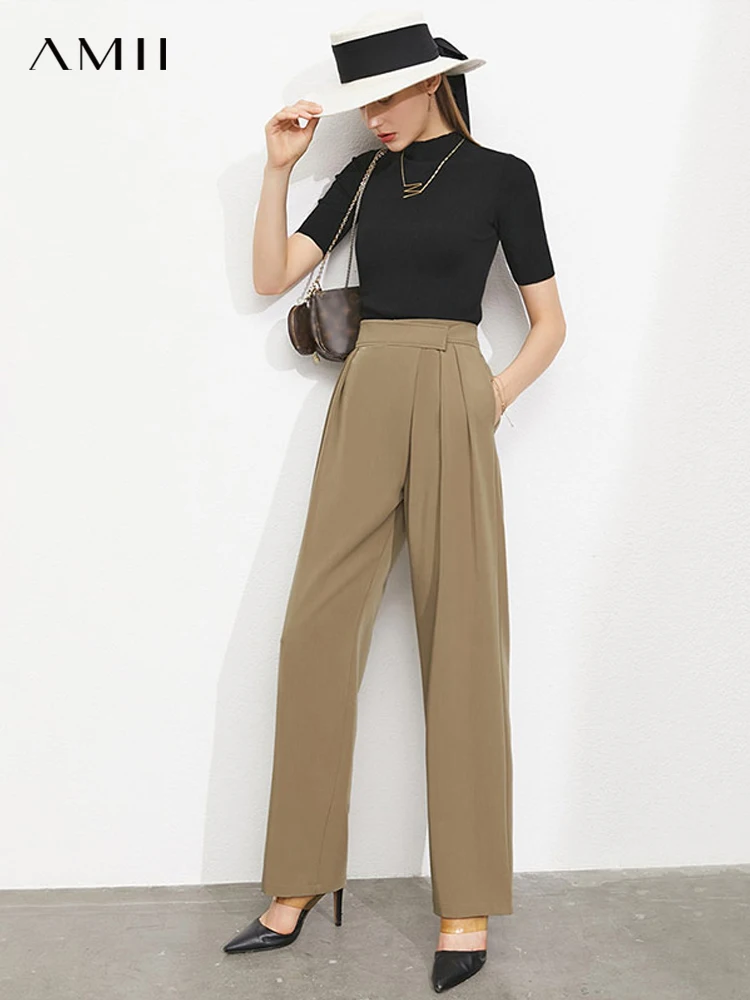 Amii Minimalism Autumn Women Pants Elegant High Waist Asymmetry Casual Pants Solid Loose Trousers Female Straight Pants 12140521
Amii Minimalism Autumn Women Pants Elegant High Waist Asymmetry Casual Pants Solid Loose Trousers Female Straight Pants 12140521