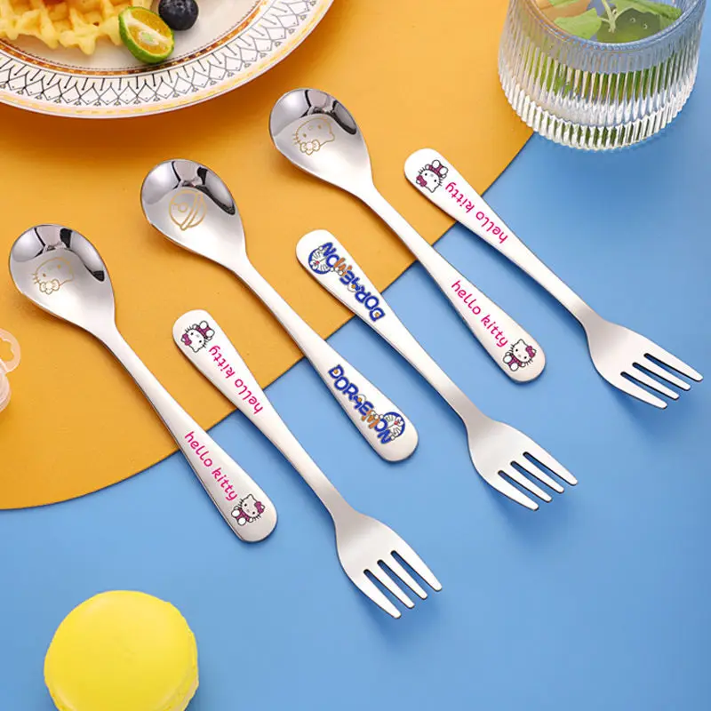 Sanrio Hello Kitty Tableware Suit Cartoon Doraemon Children's Training Fork Spoon Tableware Independent Eating Small Rice Spoon
Sanrio Hello Kitty Tableware Suit Cartoon Doraemon Children's Training Fork Spoon Tableware Independent Eating Small Rice Spoon