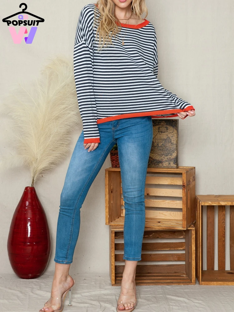 New Autumn Winter Women Sweater Fashion Casual Loose Knitted Stripe Thick Warm Pullovers Round Neck Long Sleeve Streetwaer Tops
New Autumn Winter Women Sweater Fashion Casual Loose Knitted Stripe Thick Warm Pullovers Round Neck Long Sleeve Streetwaer Tops