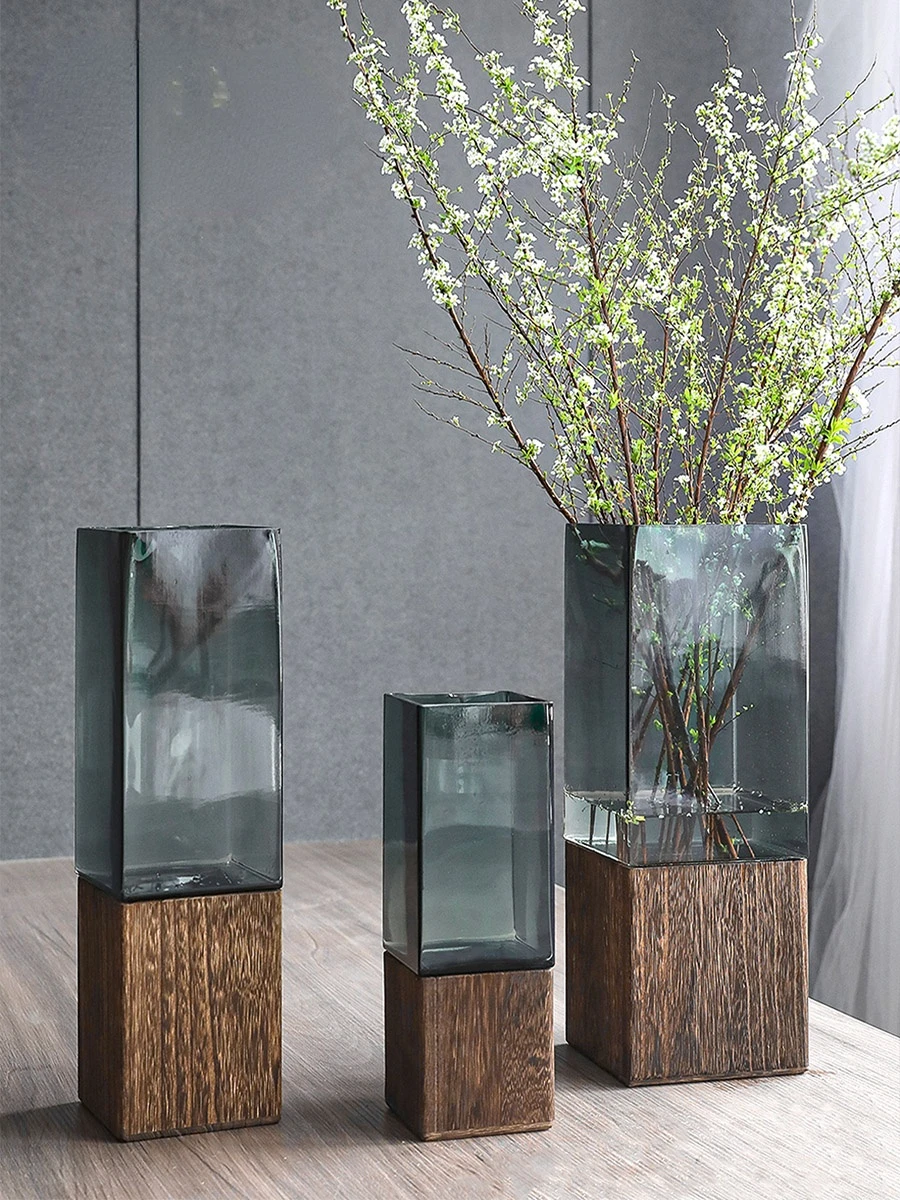 Chinese Glass Vase Minimalist Wooden Creative Luxury Modern Art Plant Vase Transparent Living Room Decoration Maison Home Decor
Chinese Glass Vase Minimalist Wooden Creative Luxury Modern Art Plant Vase Transparent Living Room Decoration Maison Home Decor