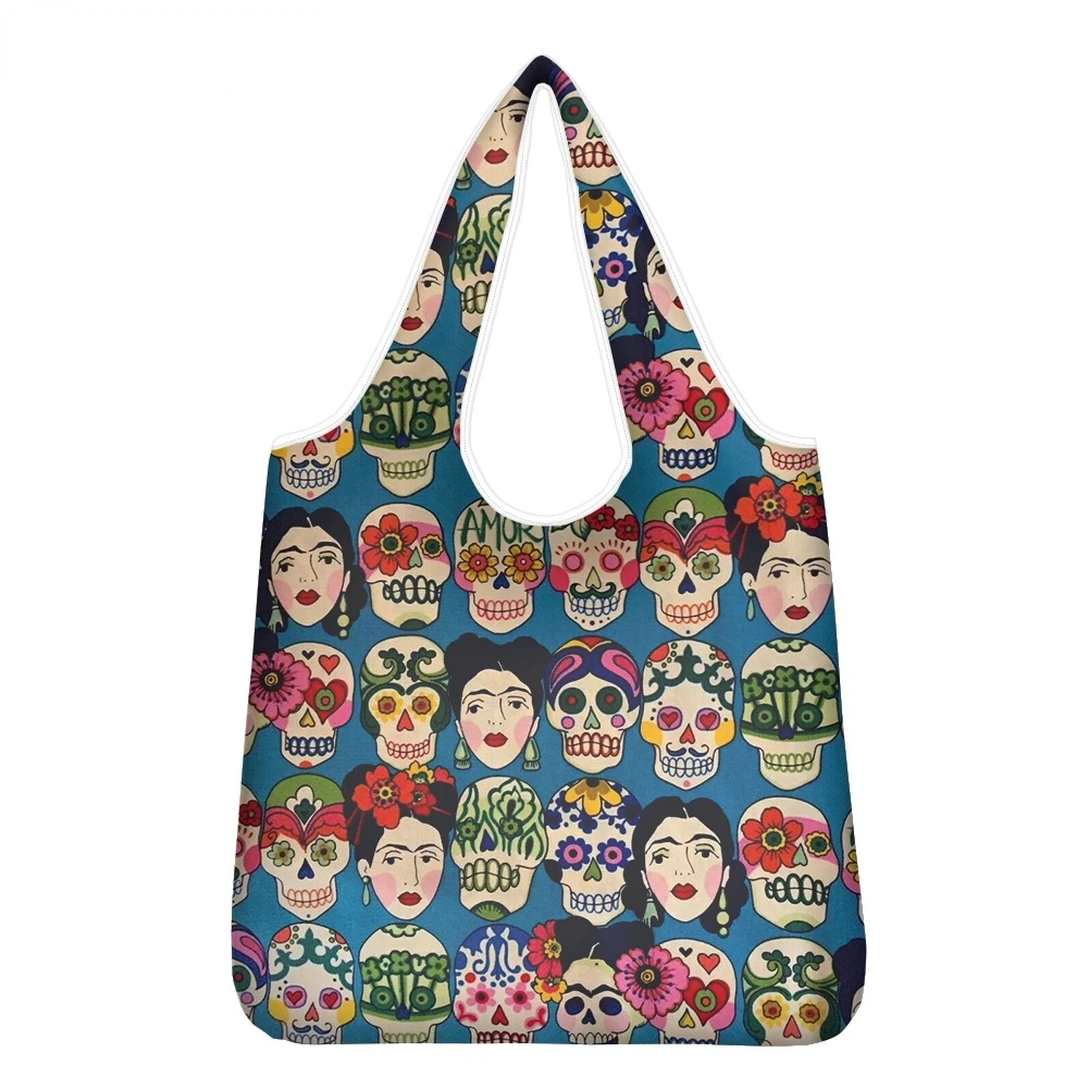 Day of the Dead Pattern Grocery Bags Foldable Shopping Bag Reusable Portable Sugar Tote Bags Large Capacity
Day of the Dead Pattern Grocery Bags Foldable Shopping Bag Reusable Portable Sugar Tote Bags Large Capacity