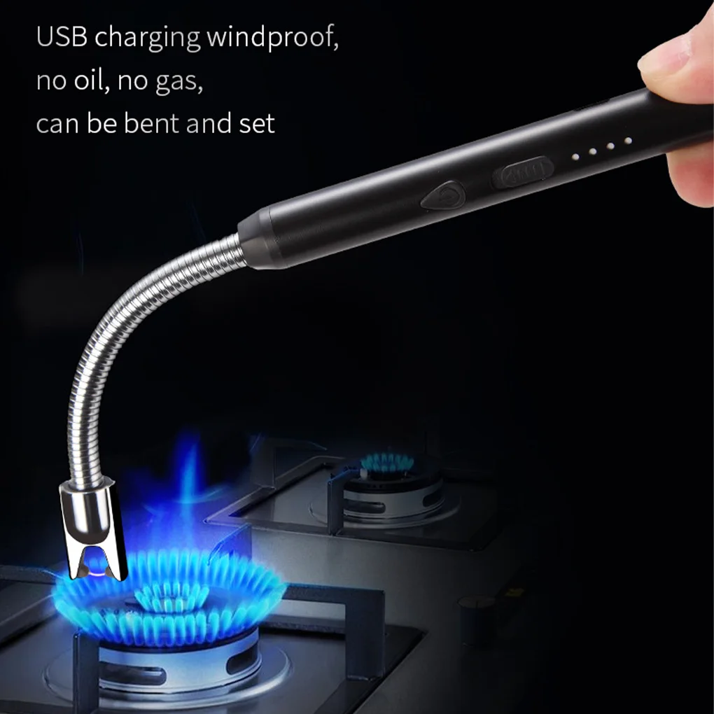 USB Electric Rechargeable Long Kitchen Lighter for Stove Windproof LED Plasma Arc Flameless Candle Unusual Lighters Outdoor
USB Electric Rechargeable Long Kitchen Lighter for Stove Windproof LED Plasma Arc Flameless Candle Unusual Lighters Outdoor