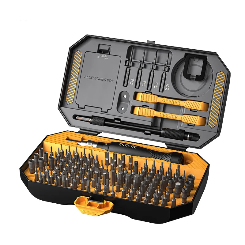 Screwdriver Set 145 In 1 Magnetic Torx Phillips Screw Bit Kit With Electrical Driver Remover Wrench Repair Phone PC Tool
Screwdriver Set 145 In 1 Magnetic Torx Phillips Screw Bit Kit With Electrical Driver Remover Wrench Repair Phone PC Tool